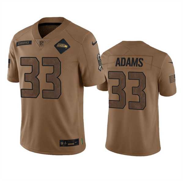 Men%27s Seattle Seahawks #33 Jamal Adams 2023 Brown Salute To Service Limited Jersey Dyin->seattle seahawks->NFL Jersey